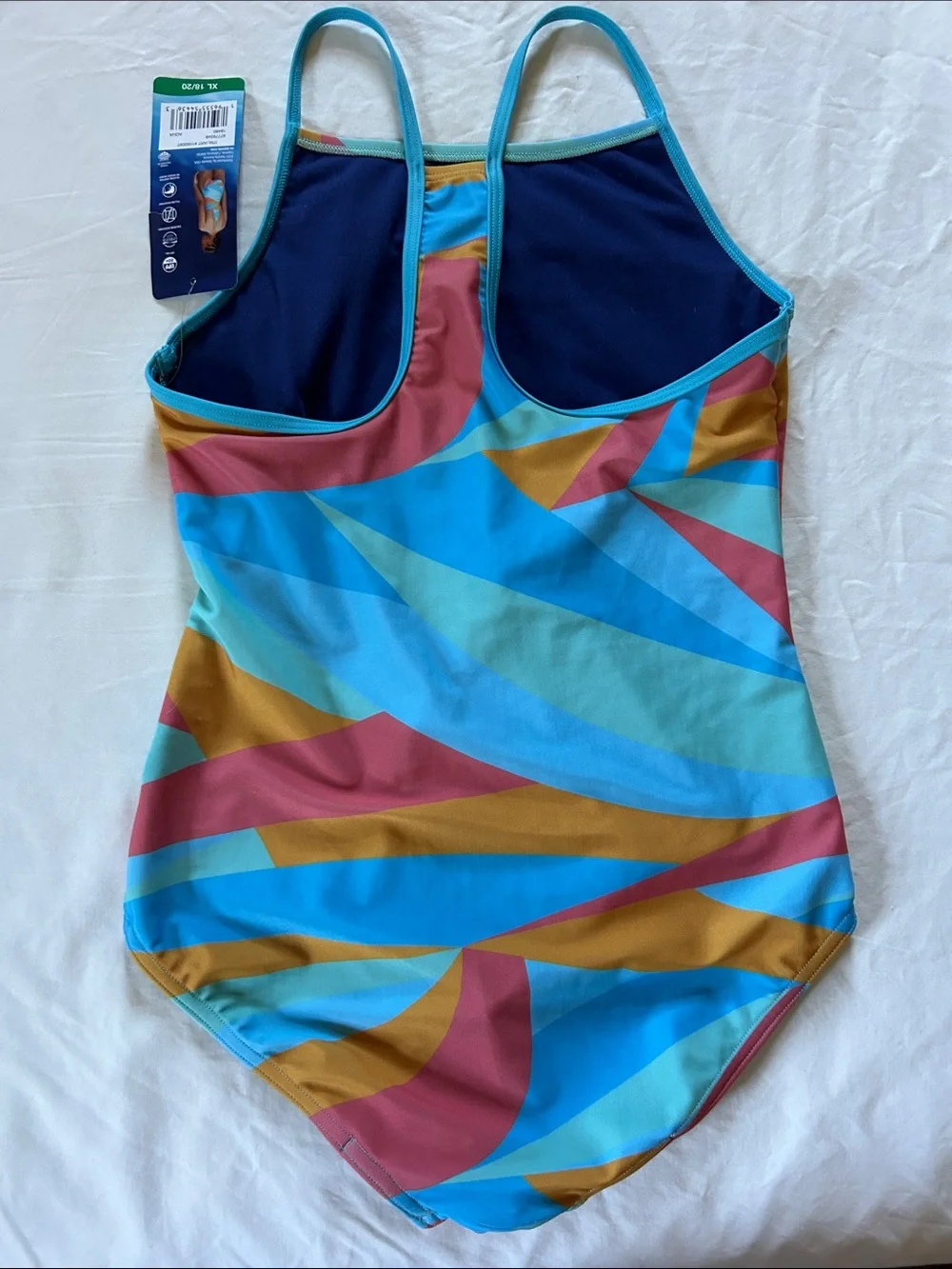 NWT Speedo Girls' One-Piece Swimsuit - Turquoise, Mustard, Rose